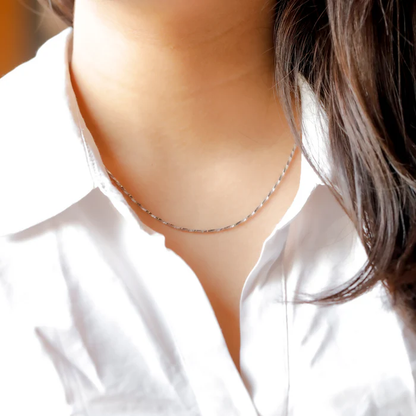 Pure Silver Twisted Box Chain