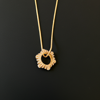 Elegant Pure Silver Chain with Designer Gold-Plated Pendant