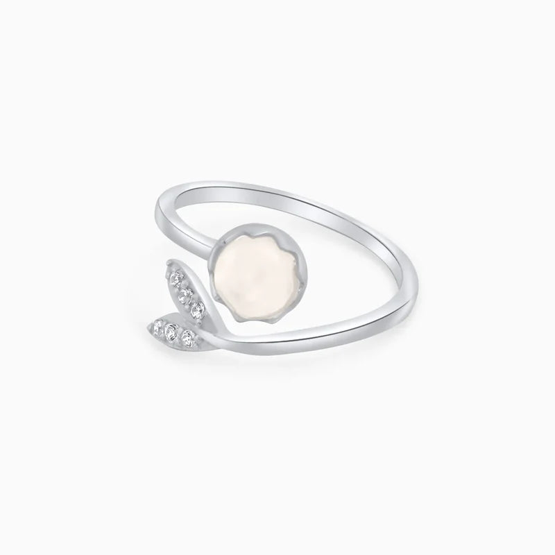 Pure 92.5 Silver Dolphin Moonstone Ring For Women