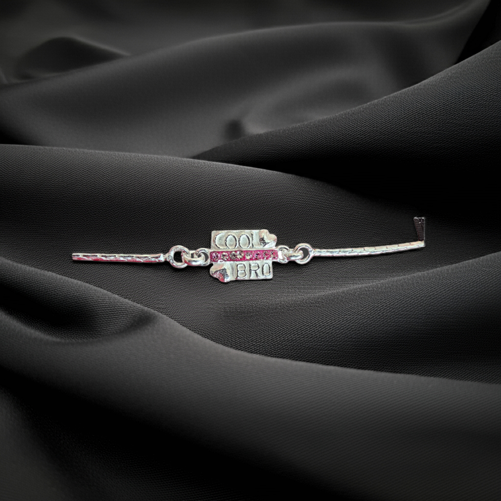 Silver "Cool Bro" Bracelet for the Fun-Loving Bro