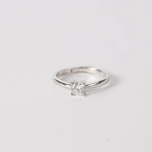 Center Charm Solitaire Ring