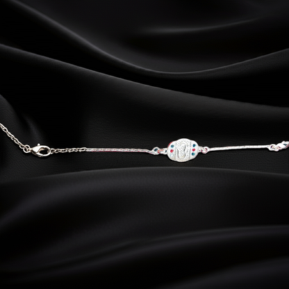 Pure Silver Divine Om Bracelet Rakhi for Brother – Sacred Thread of Protection for Raksha Bandhan 2025