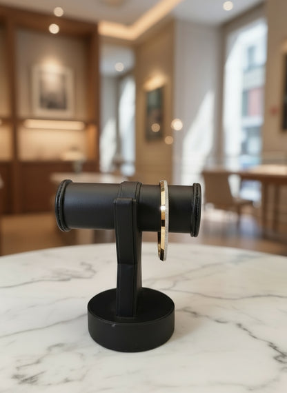 Sleek Gold-Plated with Silver Glitter Finish Kada For Men