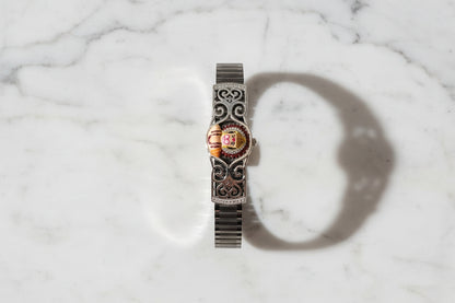 Pure Silver Men’s Luxury Lord Hanuman Divine Tension Bracelet