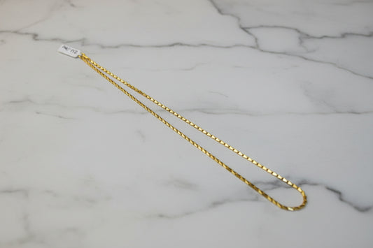 Luxury 92.5 Sterling Silver Gold Coated Diamond-Cut Box Chain