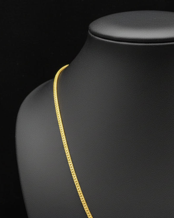 Unisex 92.5 Sterling Silver Gold Coated Classic Box Chain