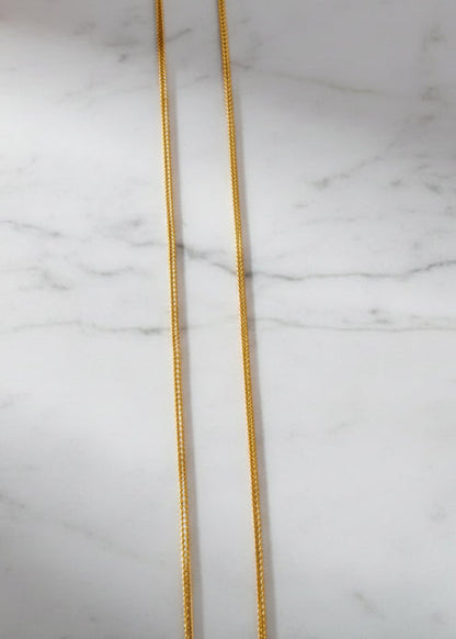 Unisex 92.5 Sterling Silver Gold Coated Classic Box Chain