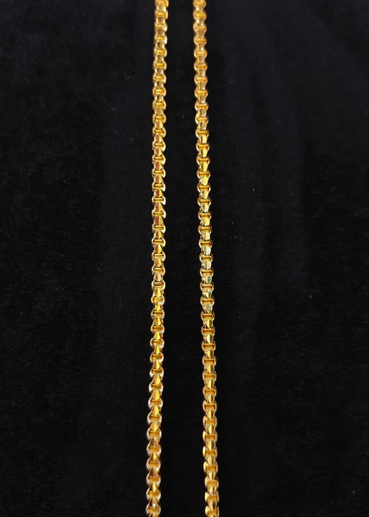 Unisex 92.5 Sterling Silver Gold Coated Classic Rope Chain
