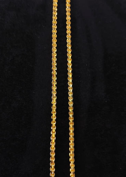 Unisex 92.5 Sterling Silver Gold Coated Classic Rope Chain