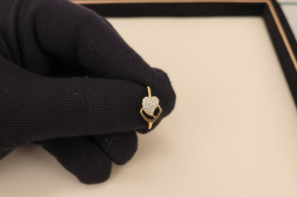 Luxury 92.5 Sterling Silver Gold Coated Dual Heart "Aura" Ring