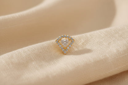 Luxury 92.5 Sterling Silver Gold Coated Sapphire "Empress" Ring