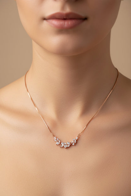 Luxury 92.5 Sterling Silver Interlocking Quatrefoil Clover Necklace