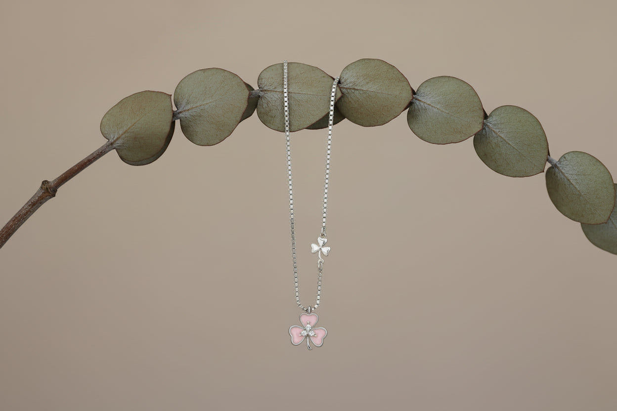 Luxury 92.5 Sterling Silver Leaf Necklace