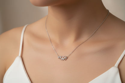 Dainty 925 Sterling Silver Minimalist Bar & Solitaire Drop Chain