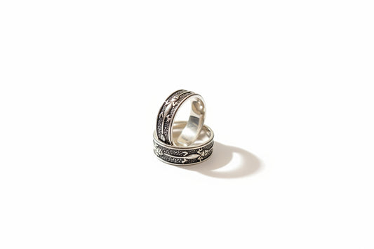 92.5 Sterling Silver Oxidized Lizard Toe Rings