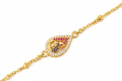 Luxury 92.5 Sterling Silver Nakshi Side-Pendant Mangalsutra