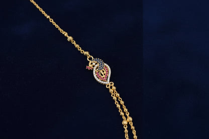 Pure 92.5 Sterling Silver Peacock Motif Mangalsutra