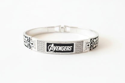 92.5 Sterling Silver Avengers Edition Cuff Bracelet