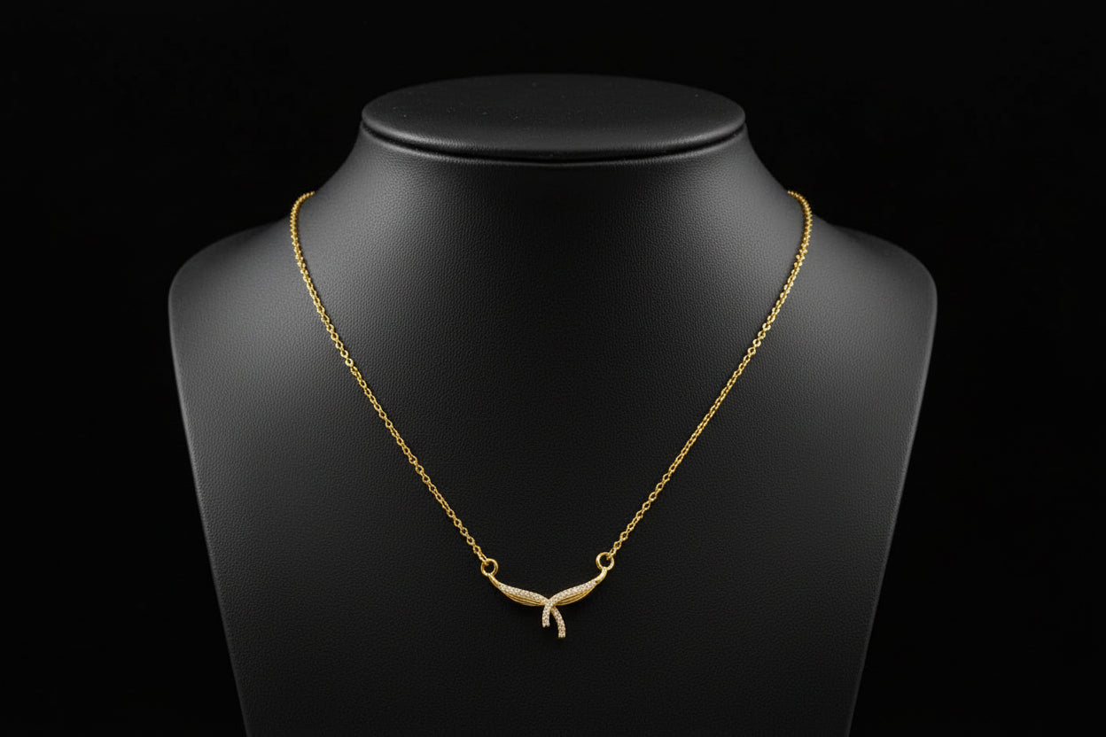 Gold Plated 92.5 Sterling Silver Radiant Sunburst Solitaire Pendant Necklace
