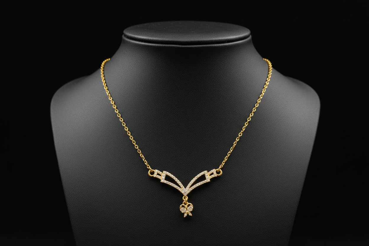 Gold Plated 92.5 Sterling Silver Radiant Starburst Halo Pendant Necklace