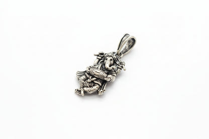 Pure 92.5 Silver Musical Ganesha Pendant with Dholak