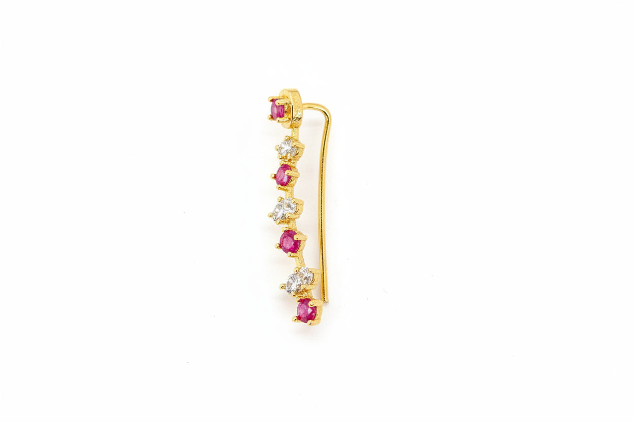 Gold Plated 92.5 Sterling Silver Floral Cluster Stud Earrings