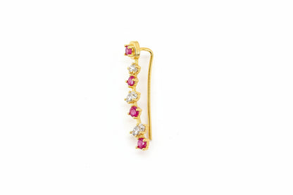 Gold Plated 92.5 Sterling Silver Floral Cluster Stud Earrings