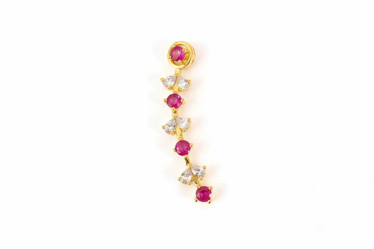 Gold Plated 92.5 Sterling Silver Floral Cluster Stud Earrings
