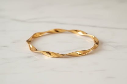 Gold Plated 92.5 Sterling Silver Floral Duo Kada