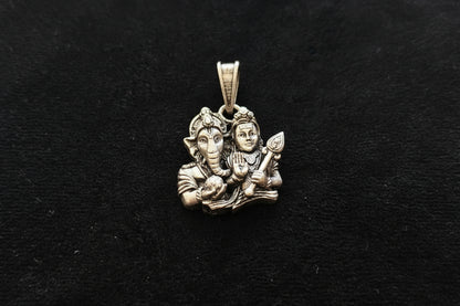 Pure 92.5 Silver Ganesha & Lord Murugan Pendant