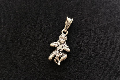 Antique 925 Sterling Silver Lord Hanuman(Raudra Design) Pendant