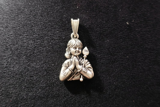 Antique 92.5 Sterling Silver Lord Murugan Pendant