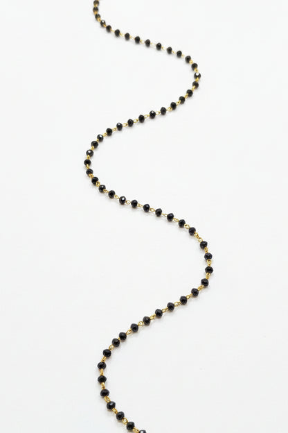 Pure 925 Silver Gold Coated Black Bead Mangalsutra
