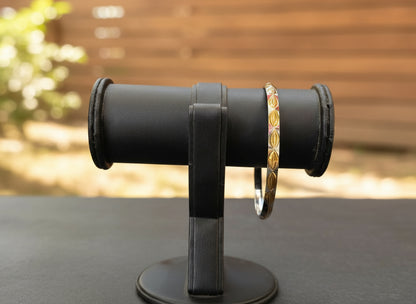 Elegant Two-Tone Engraved Kada for Gents