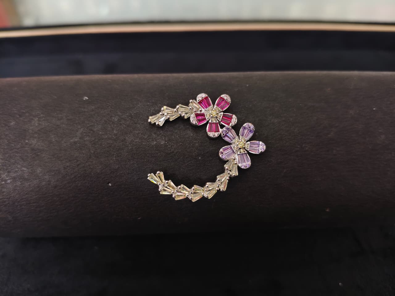 92.5 Sterling Silver Floral Ear Rings