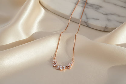 Luxury 92.5 Sterling Silver Interlocking Quatrefoil Clover Necklace