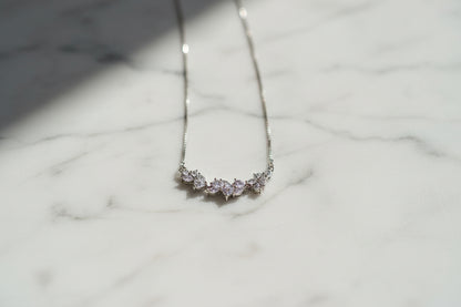 Luxury 92.5 Sterling Silver Interlocking Quatrefoil Clover Necklace