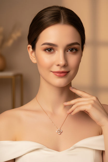 92.5 Sterling Silver Rose Gold Pendant Chain
