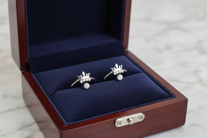 Adjustable 92.5 Sterling Silver Crown Toe Rings
