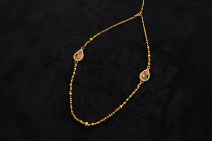 Luxury 92.5 Sterling Silver Nakshi Side-Pendant Mangalsutra