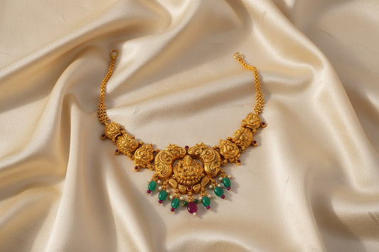 Gold Plated 92.5 Sterling Silver Temple Jewelry Necklace