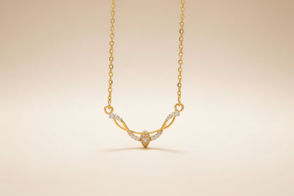 Gold Plated 92.5 Sterling Silver Minimalist V-Necklace