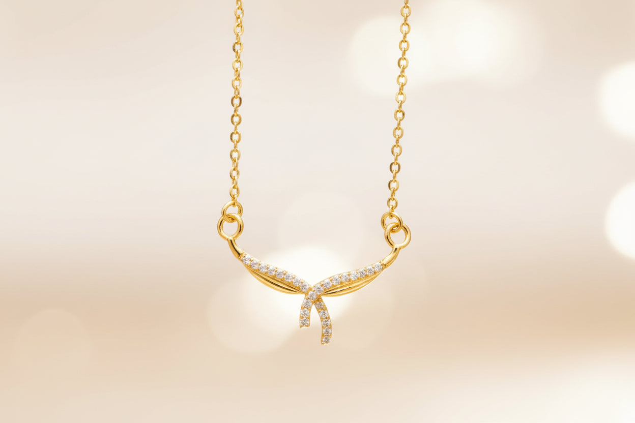Gold Plated 92.5 Sterling Silver Radiant Sunburst Solitaire Pendant Necklace