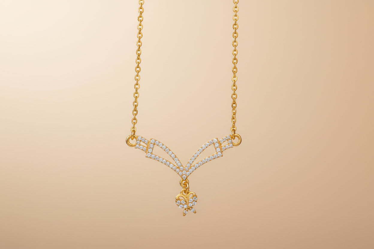 Gold Plated 92.5 Sterling Silver Radiant Starburst Halo Pendant Necklace