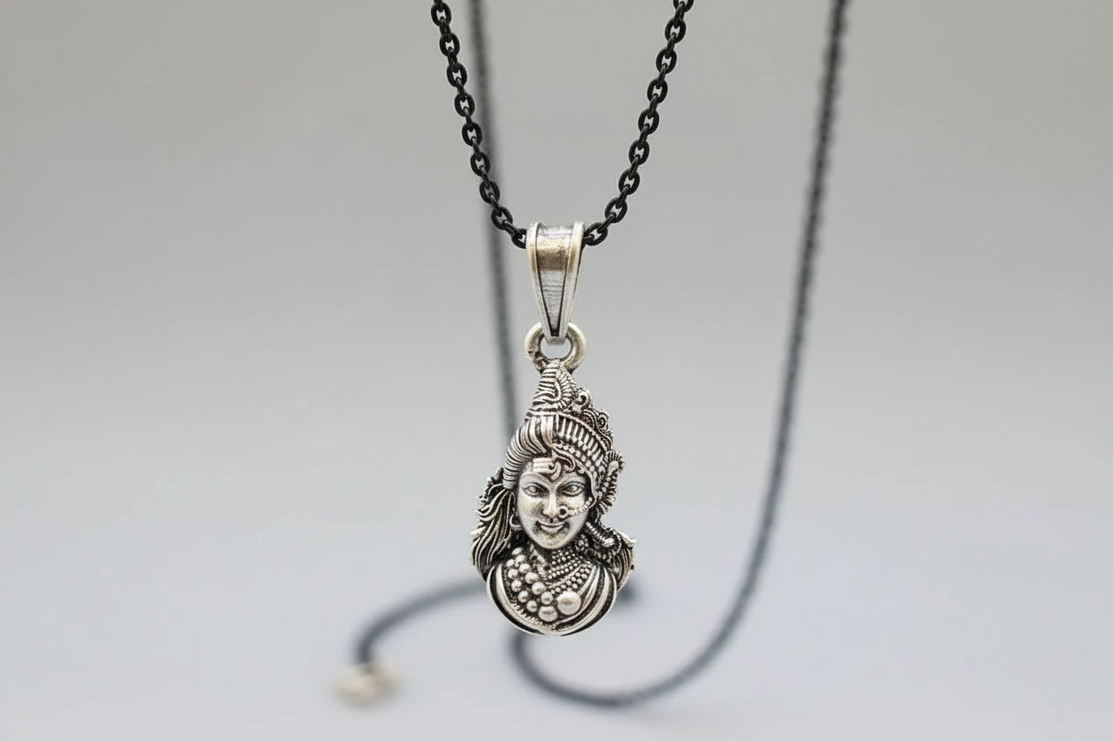 92.5 Sterling Silver Ardhanarishvara Pendant