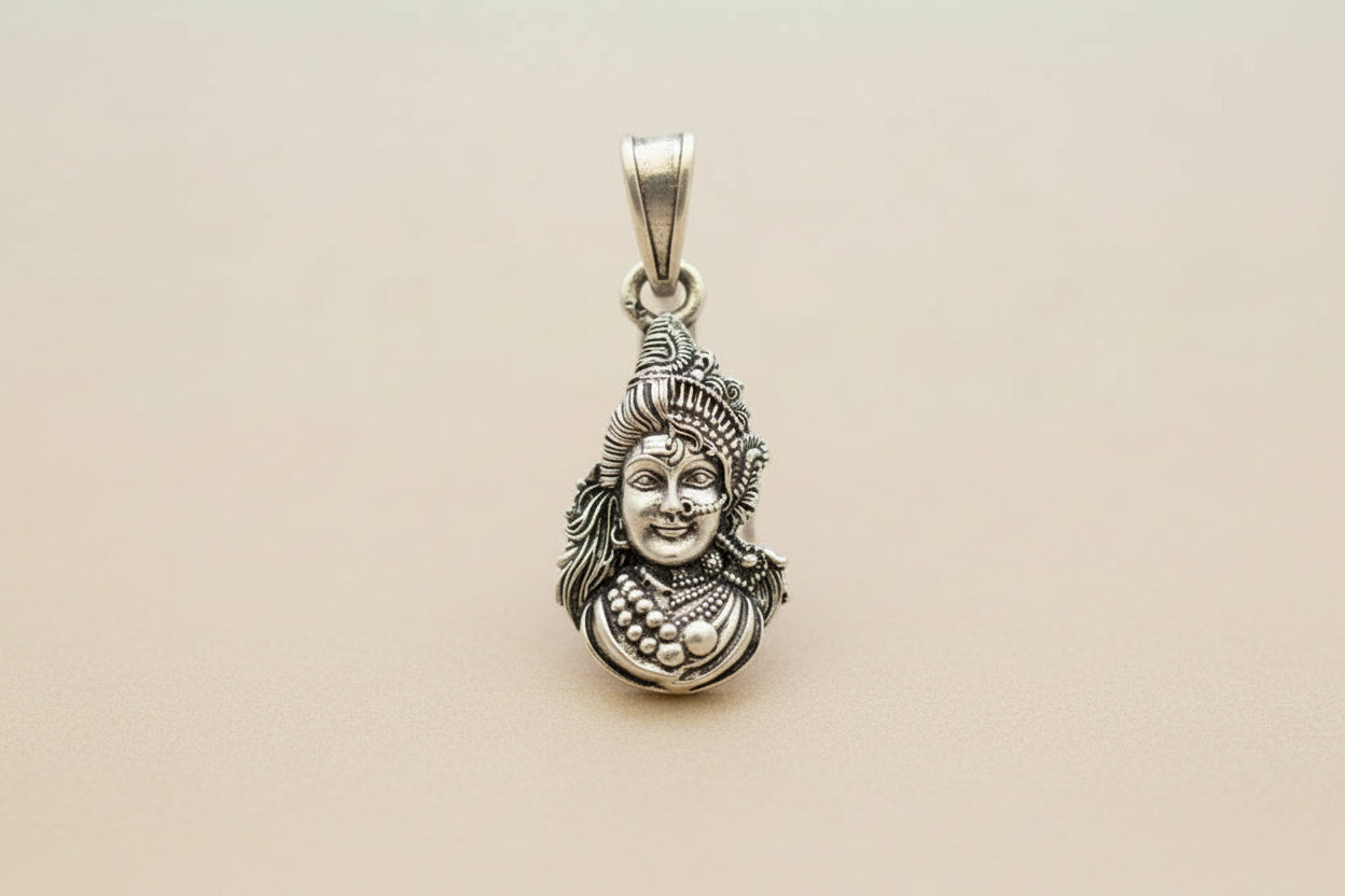 92.5 Sterling Silver Ardhanarishvara Pendant