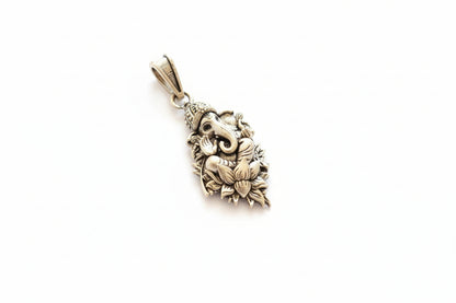 Handcrafted Pure 92.5 Silver Ganesha Idol Pendant