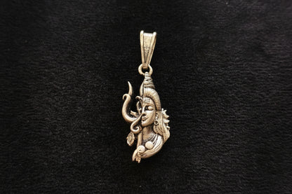 Antique 92.5 Sterling Silver Lord Shiva Pendant