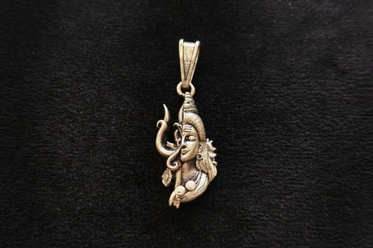 Antique 92.5 Sterling Silver Lord Shiva Pendant