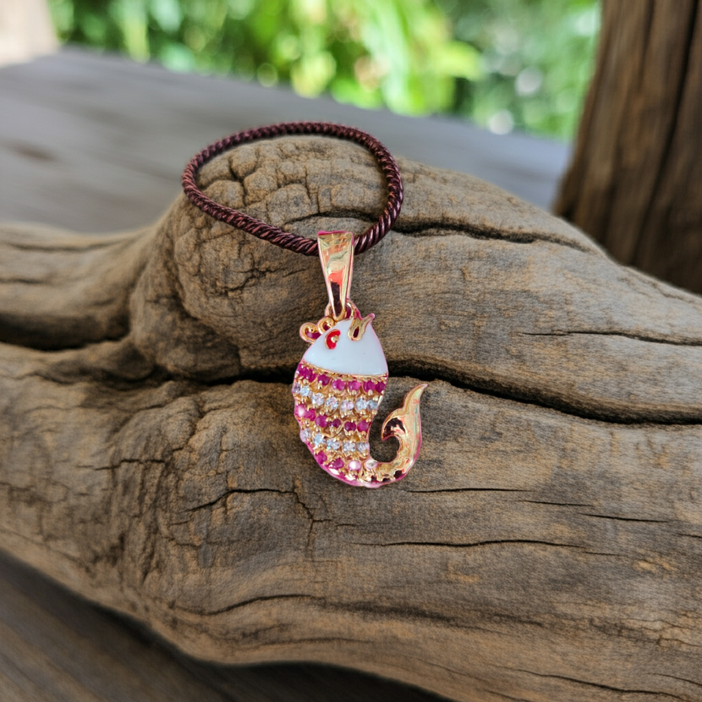 92.5 Pure Sterling Silver Fish Pendant